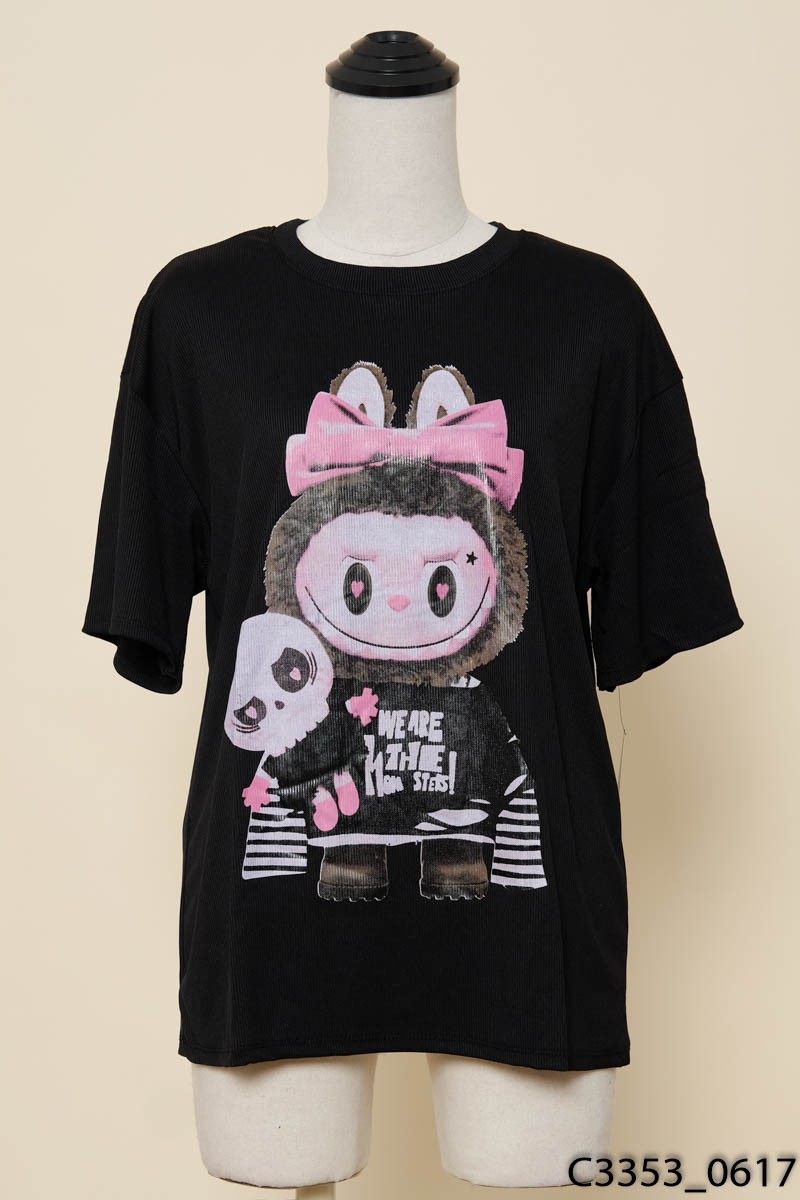 Áo đen hình labubu New Tags
