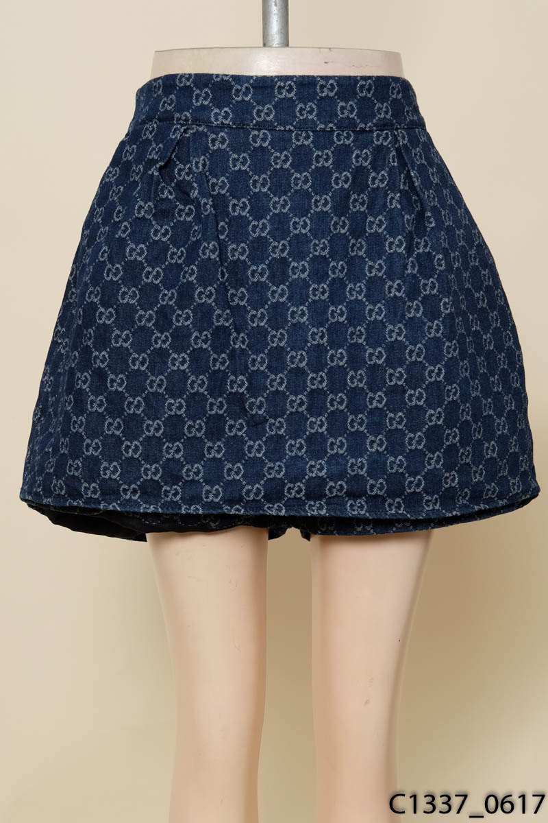 Quần giả váy jeans họa tiết New Tags
