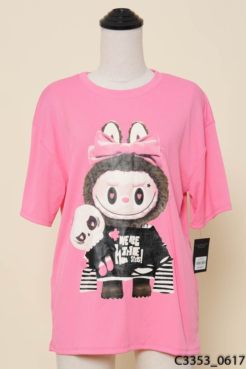Áo hồng hình labubu New Tags