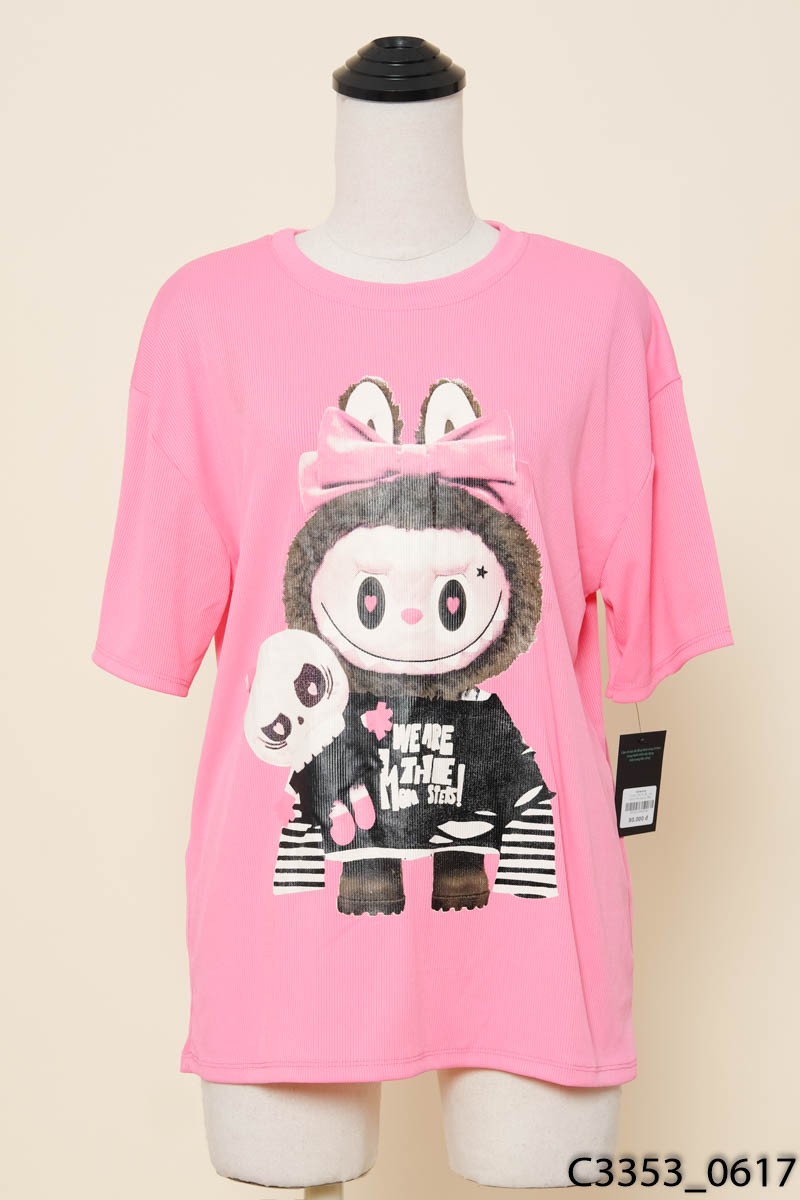 Áo hồng hình labubu New Tags