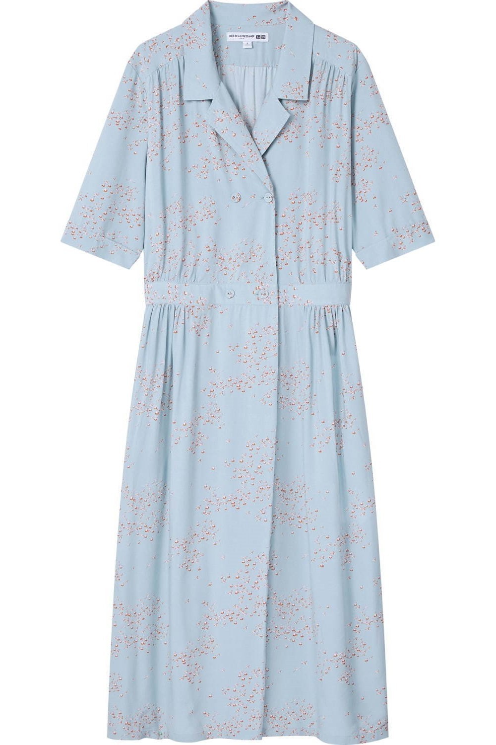Đầm xanh họa tiết cam Uniqlo New Tags