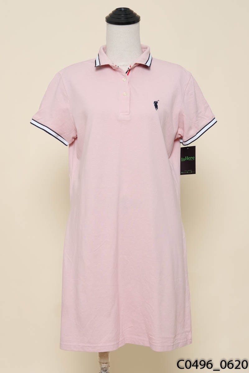Đầm polo hồng