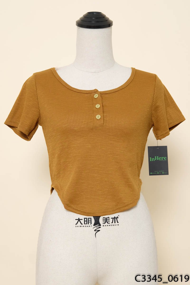 Áo nâu phối khuy New Tags