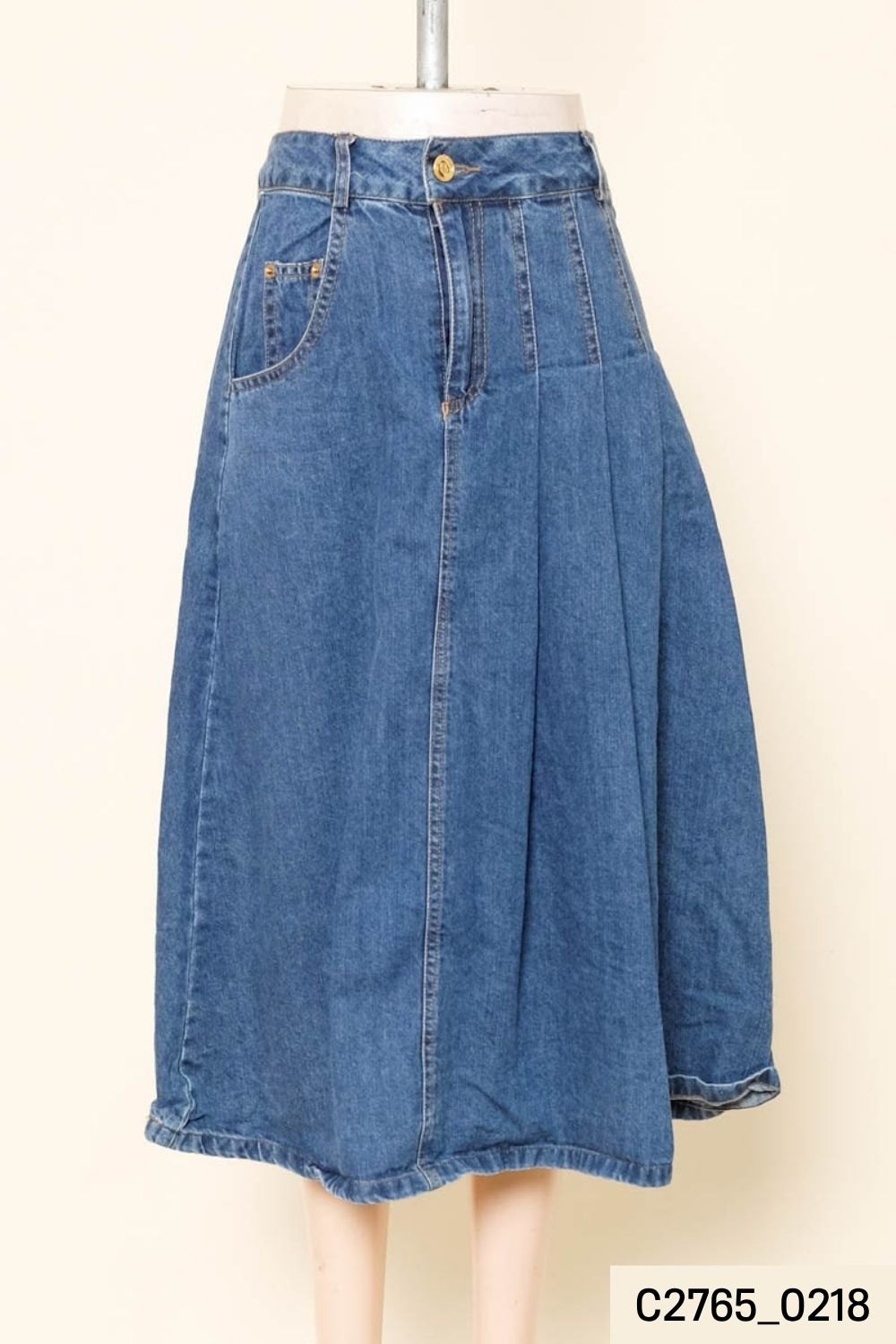 Chân váy jeans xòe