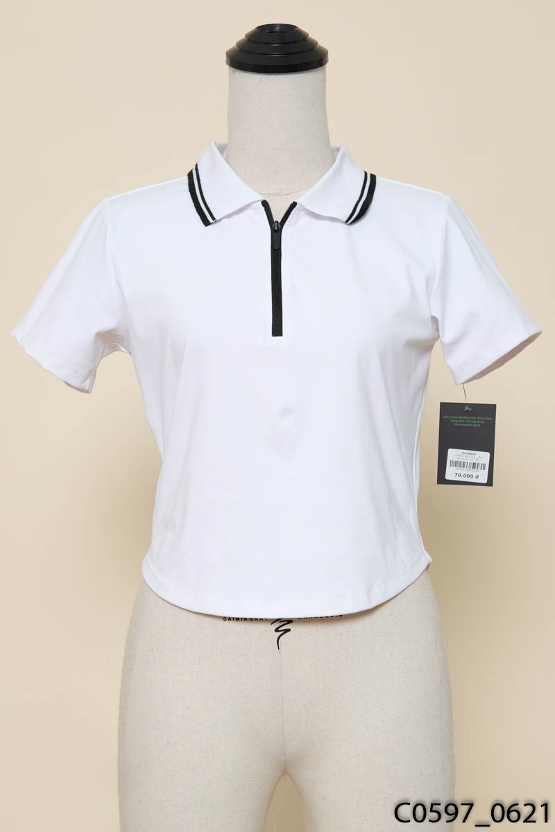 Áo trắng cộc tay