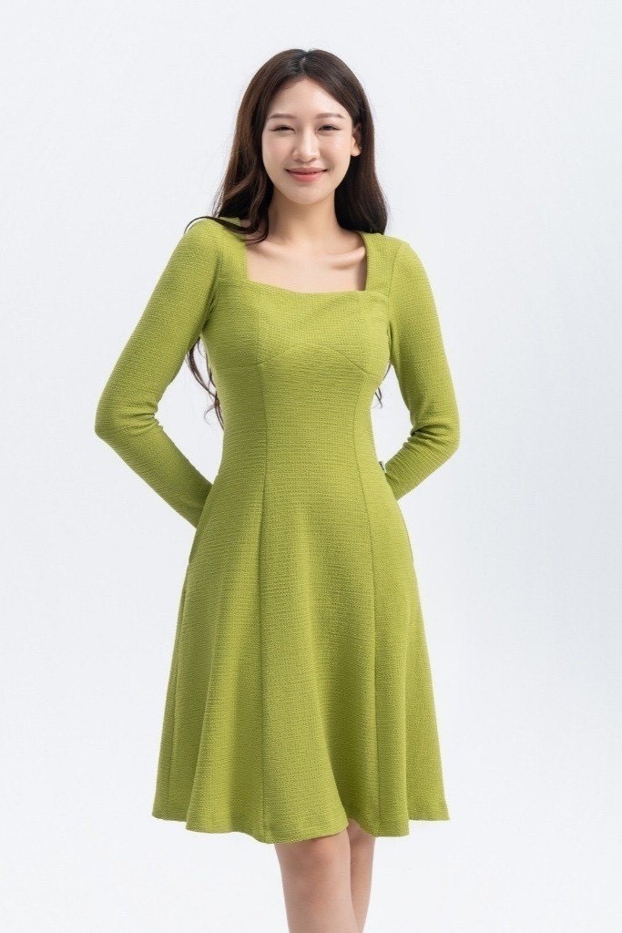 YODY - Đầm xanh dài tay New Tags
