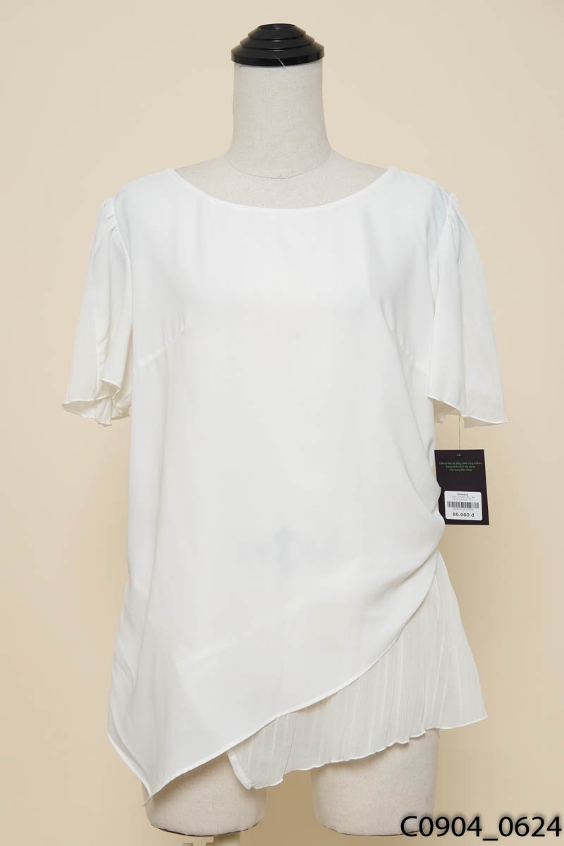 Áo trắng cộc tay