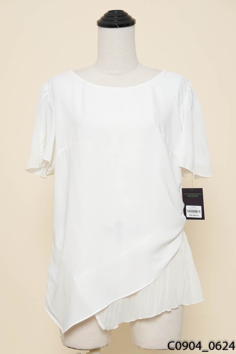 Áo trắng cộc tay