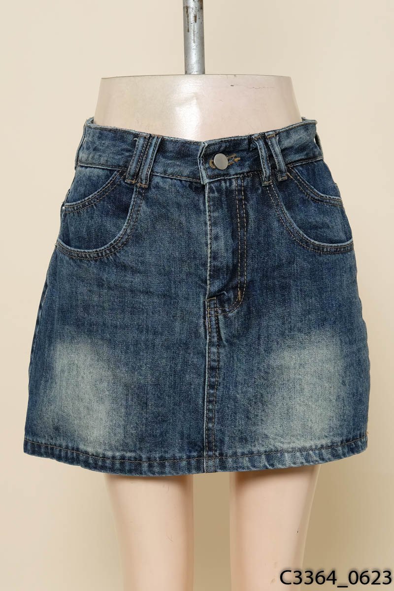Chân váy jeans xanh