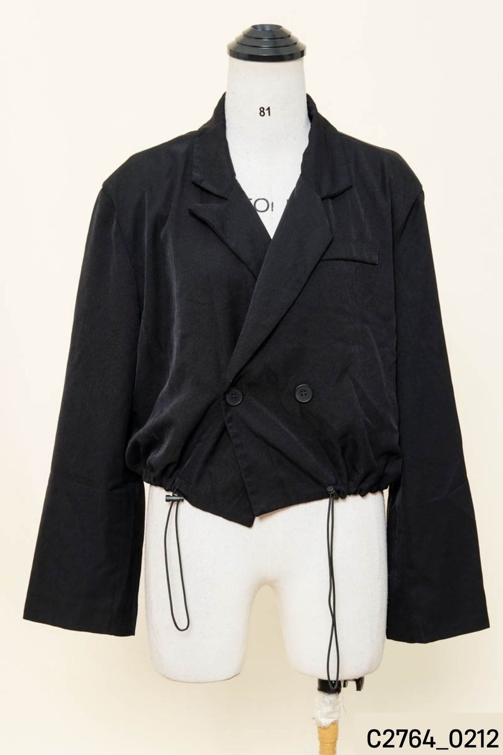 Áo khoác vest crop đen