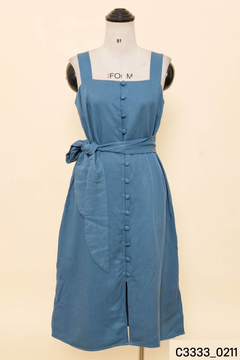 Đầm 2 dây xanh dương Mixxo