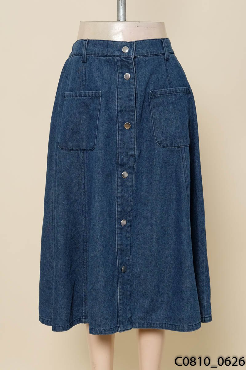 Chân váy jeans eo chun