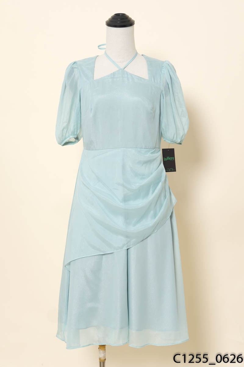THỦY VENUS - Đầm xanh cộc tay New Tags