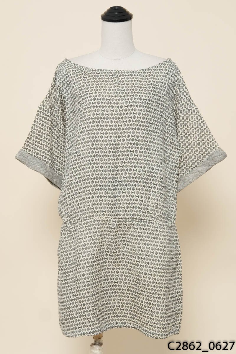 Đầm be họa tiết đen Zara New Tags