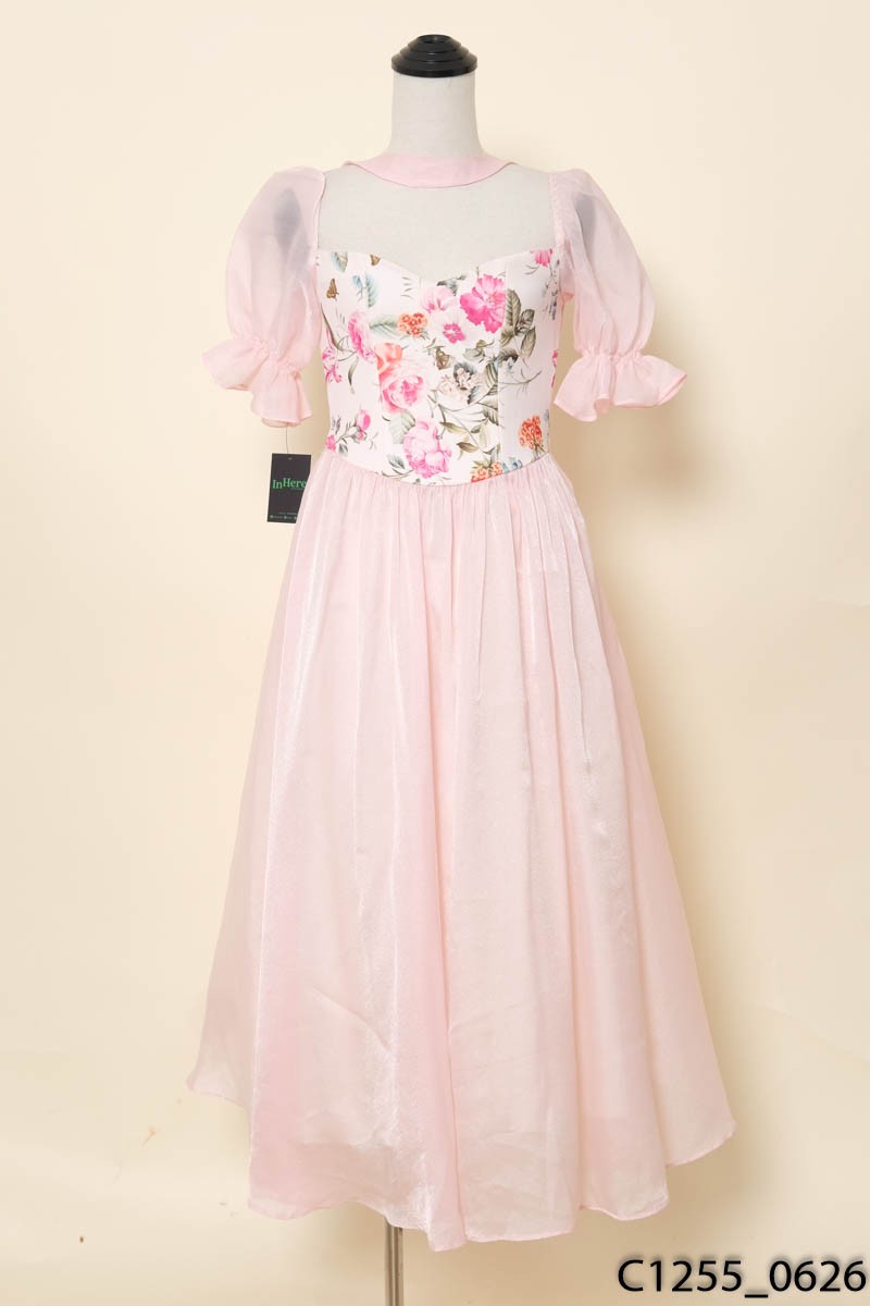 Đầm hồng hình hoa