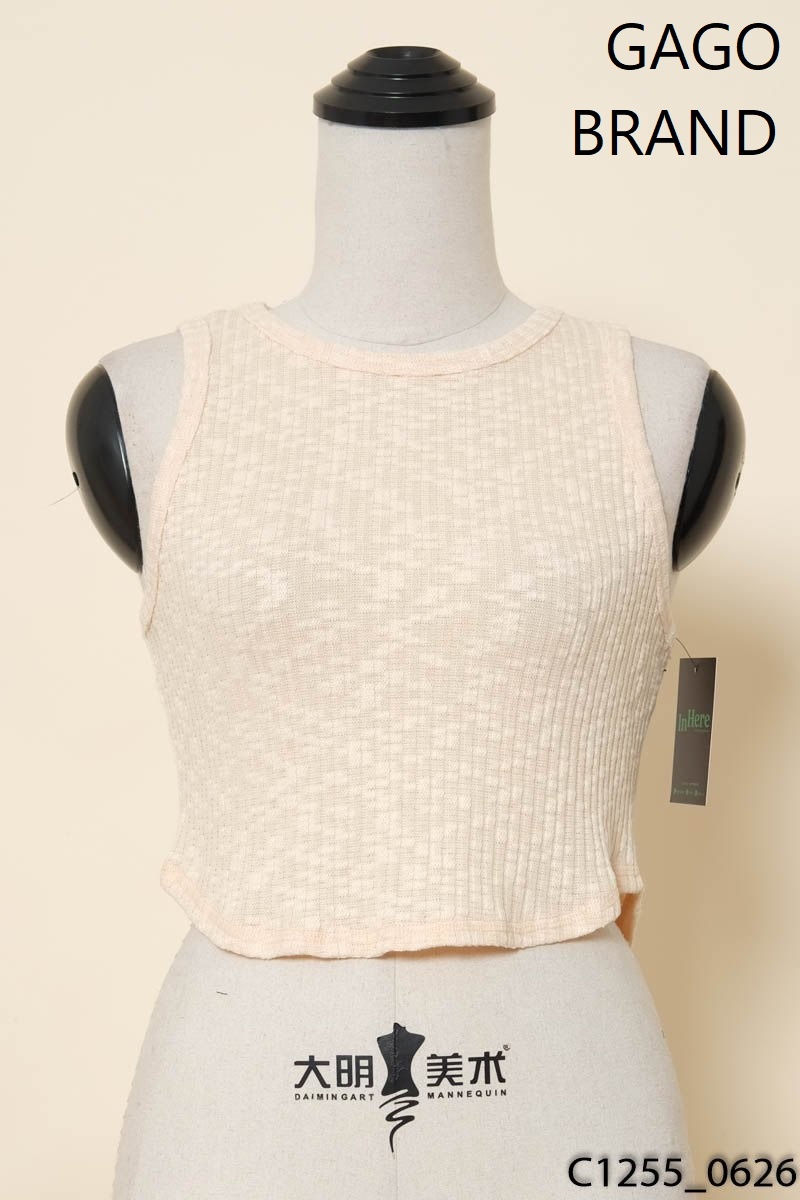 GAGOBRAND - Áo ba lỗ hồng nhạt kèm khăn New Tags