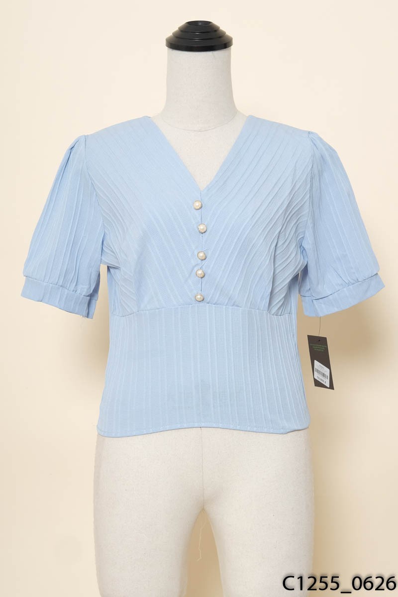 Áo xanh cộc tay