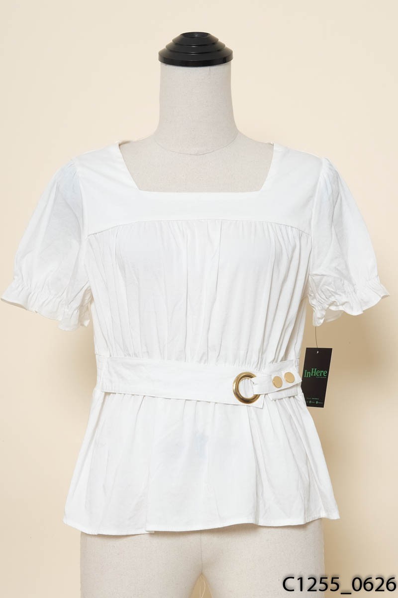 Áo trắng cộc tay