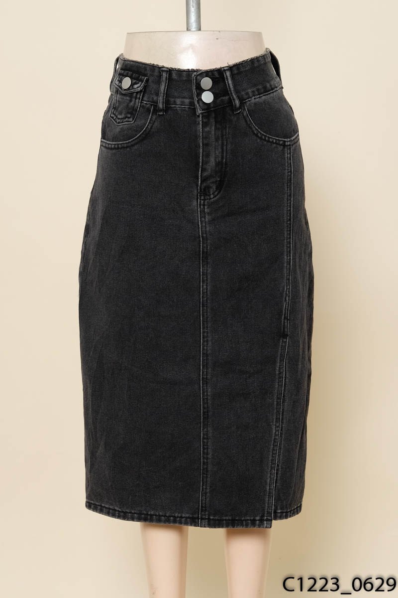 Chân váy jeans đen