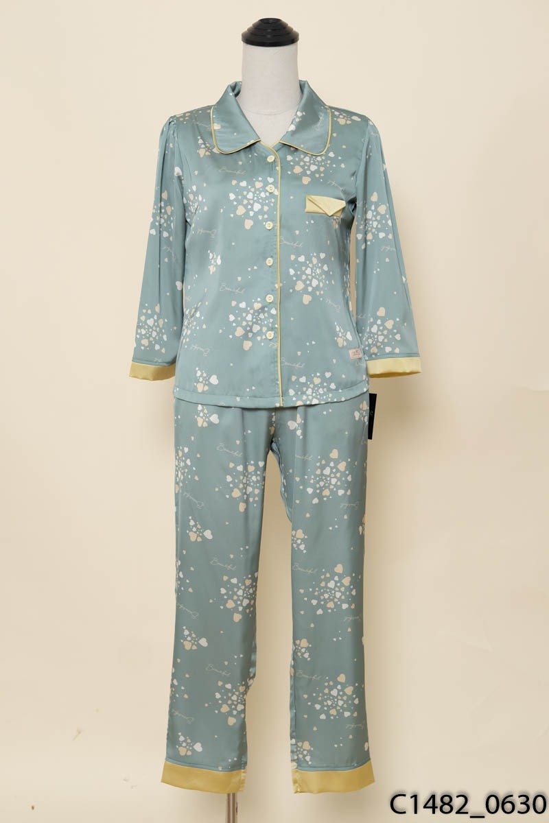 BEAUTIFUL- Set pijama xanh tim