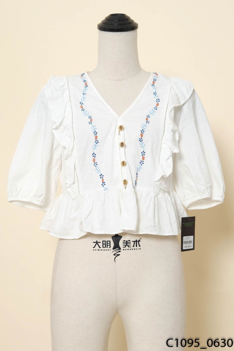 Áo trắng viền bèo Adore Dress