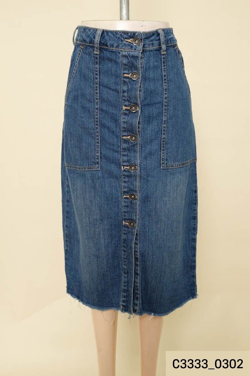 Chân váy jeans xanh