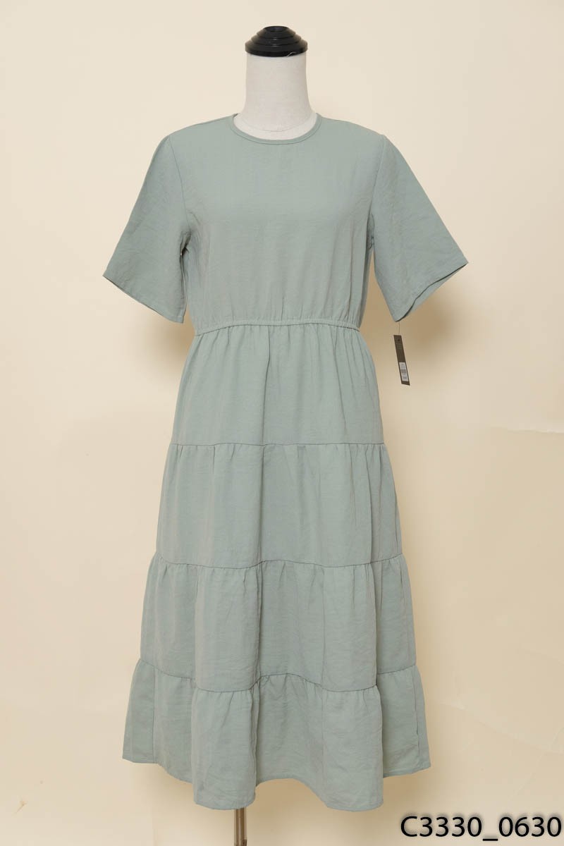 CATI CLOTHING - Đầm xanh cộc tay New Tags