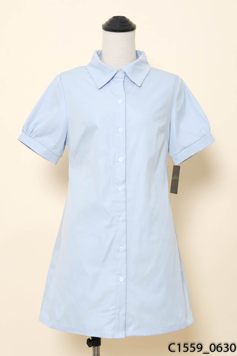 Đầm xanh cộc tay