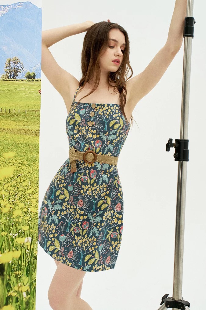Đầm xanh hoa Adore Dress