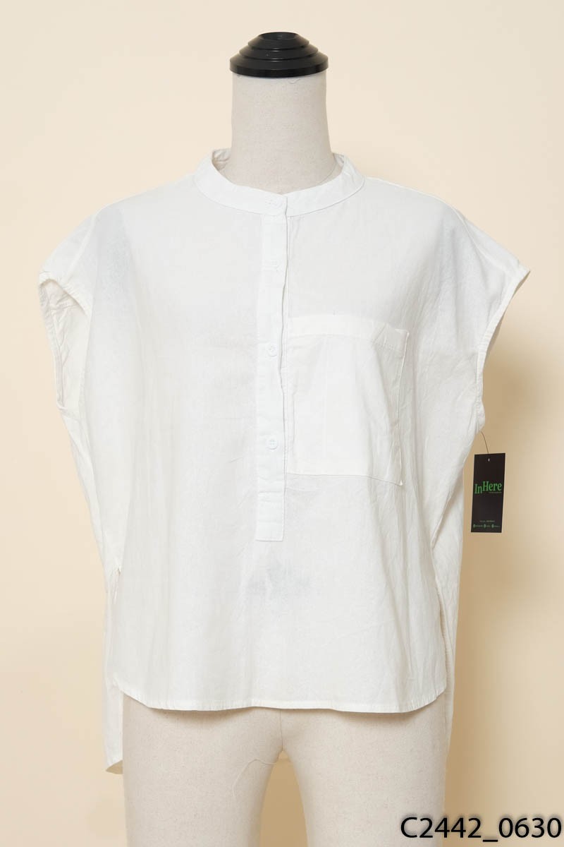 Áo trắng cộc tay