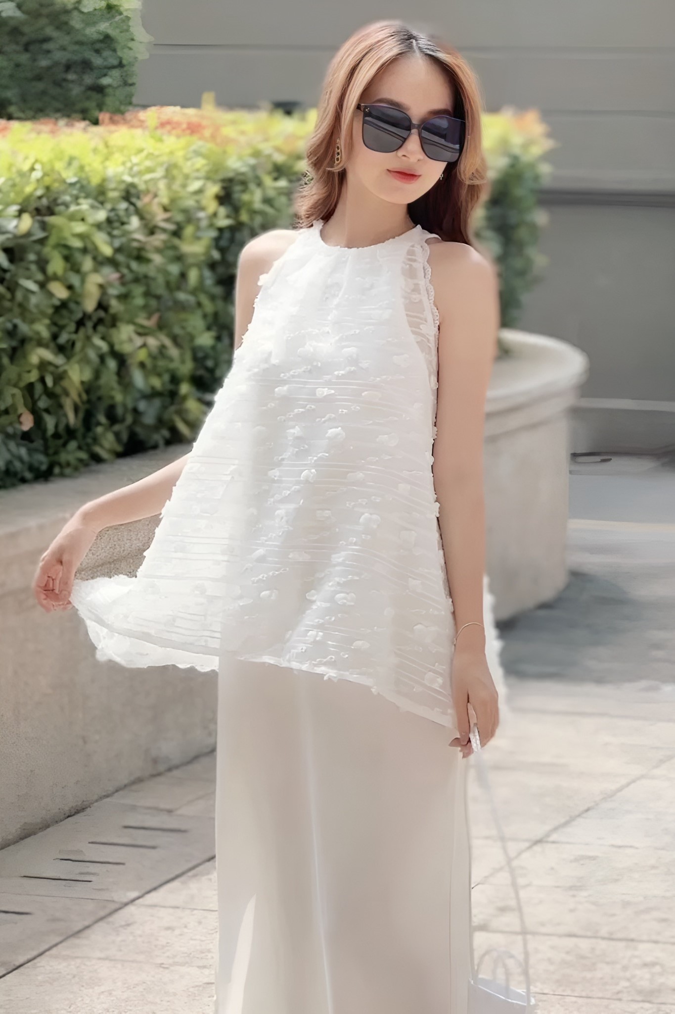LINLY STORE - Đầm trắng phối ren
