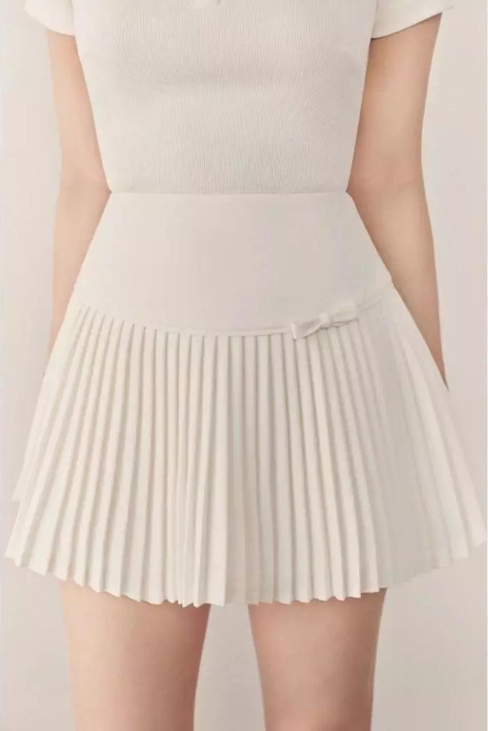 LINLY STORE- Chân váy be xếp ly
