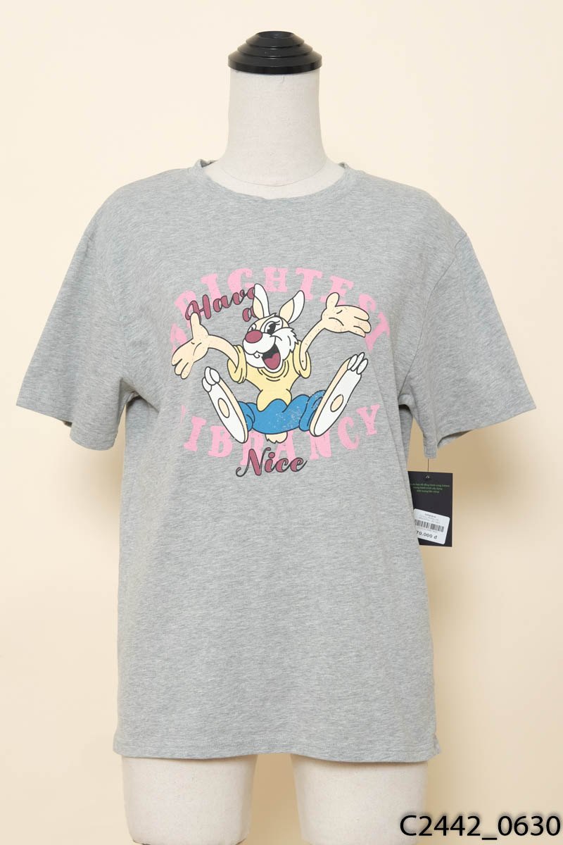 HIHONIYA - Áo xám cộc tay