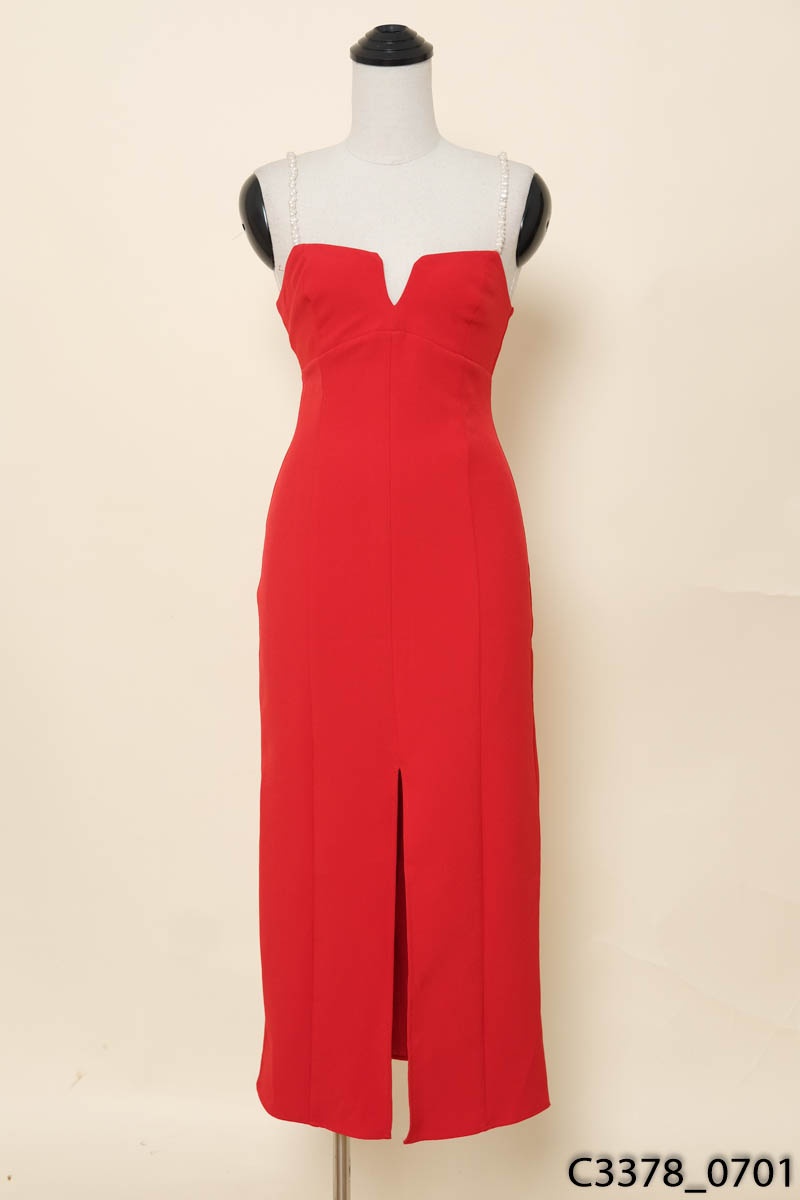 Đầm đỏ dây ngọc Zara