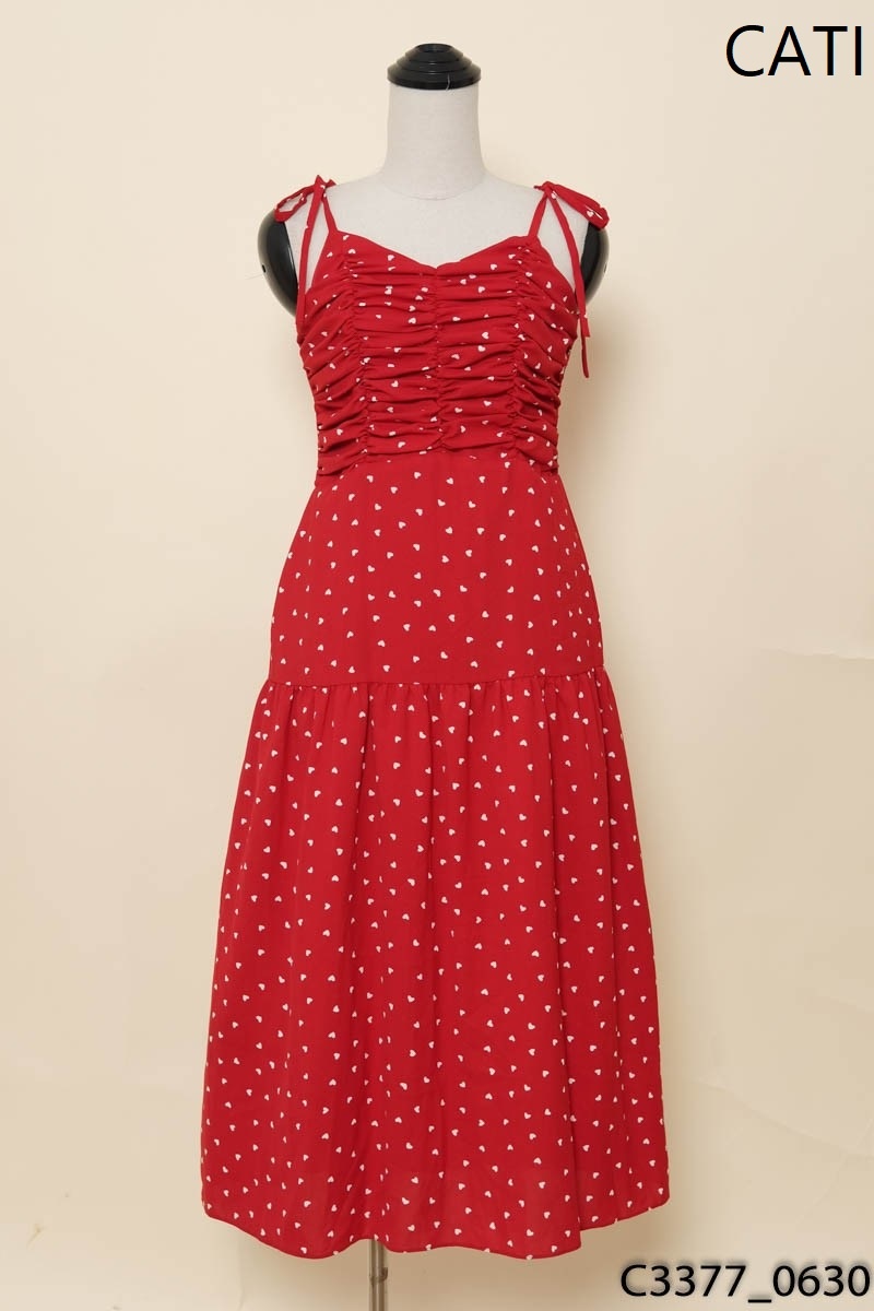 CATI CLOTHING- Đầm 2 dây đỏ New Tags