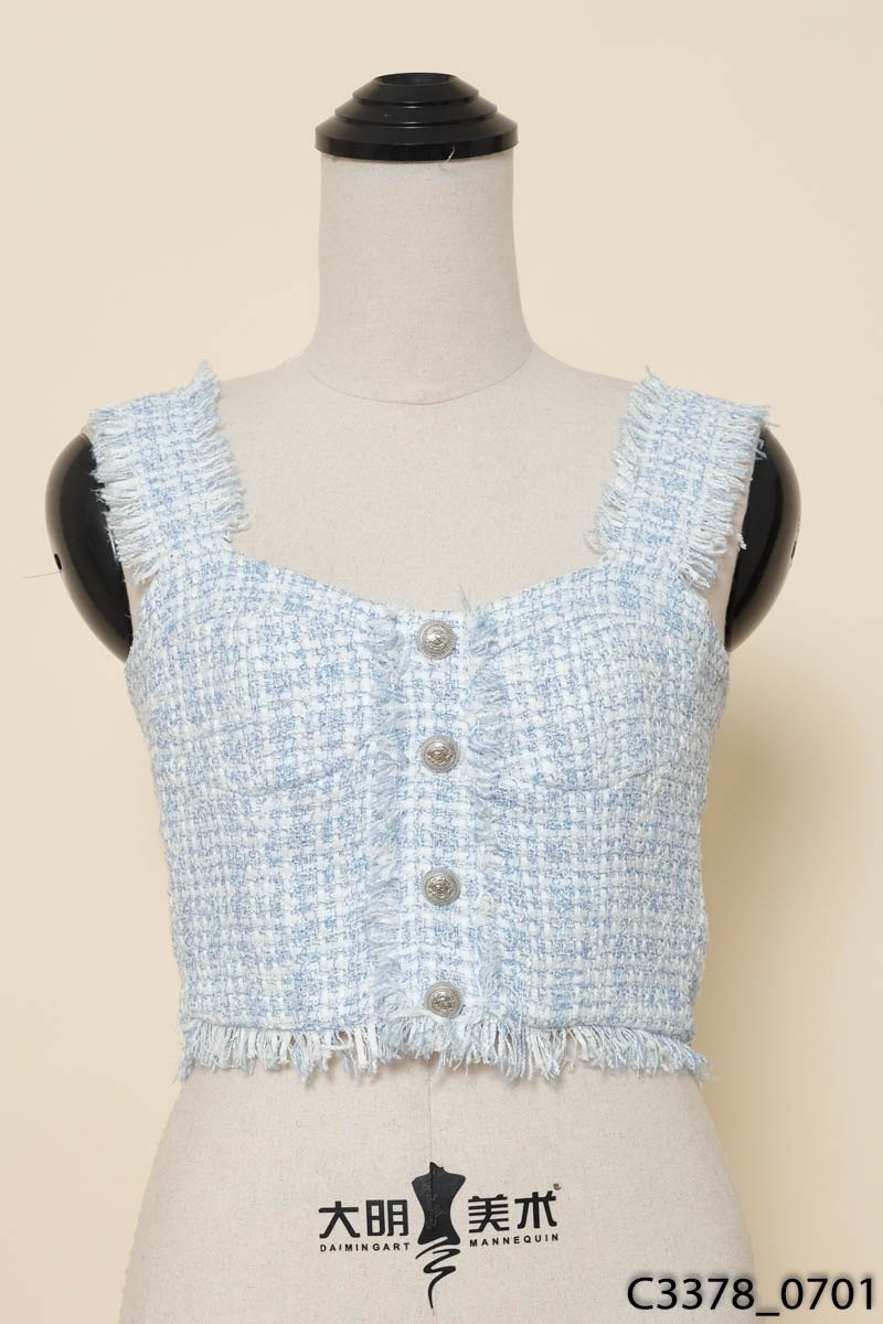 Áo 2 dây dạ xanh Zara