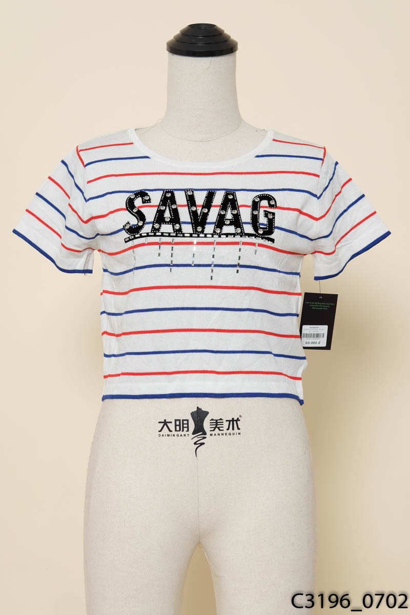 Áo len sọc xanh đỏ