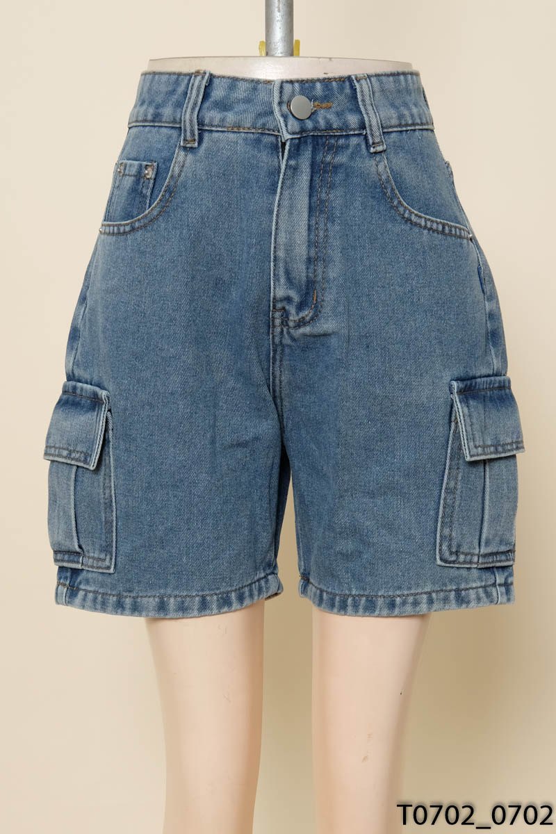 Quần shorts jeans xanh
