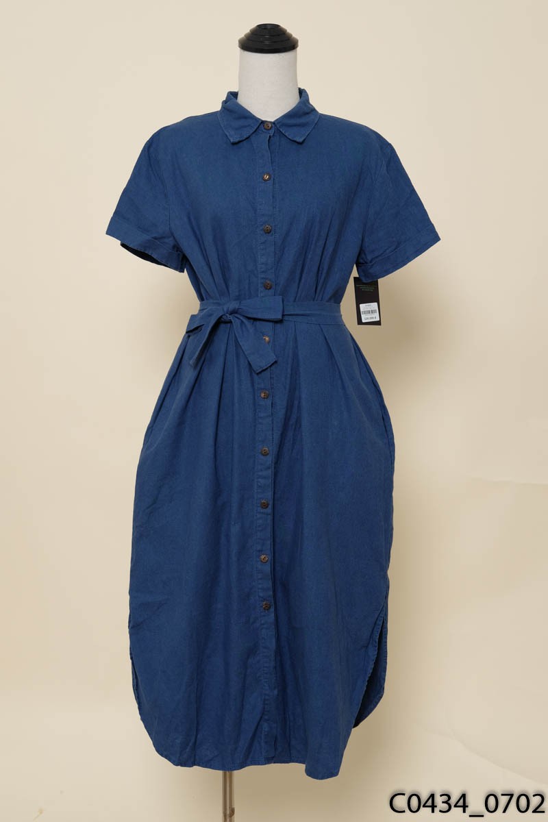 LAHSTORE - Đầm xanh cộc tay