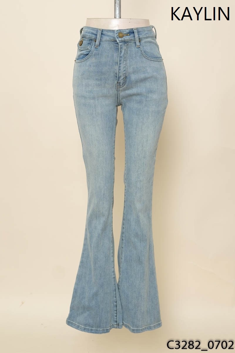 KAYLIN - Quần jeans xanh ống loe