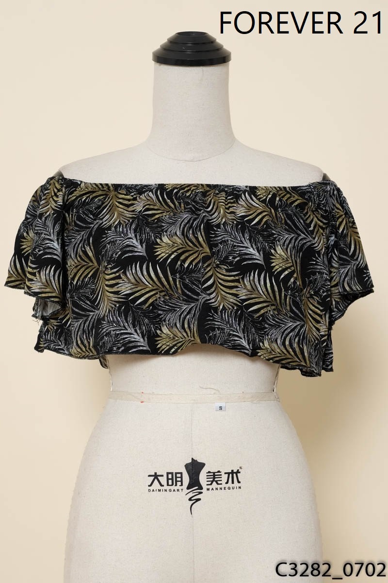 Áo kiểu đen lá Forever 21