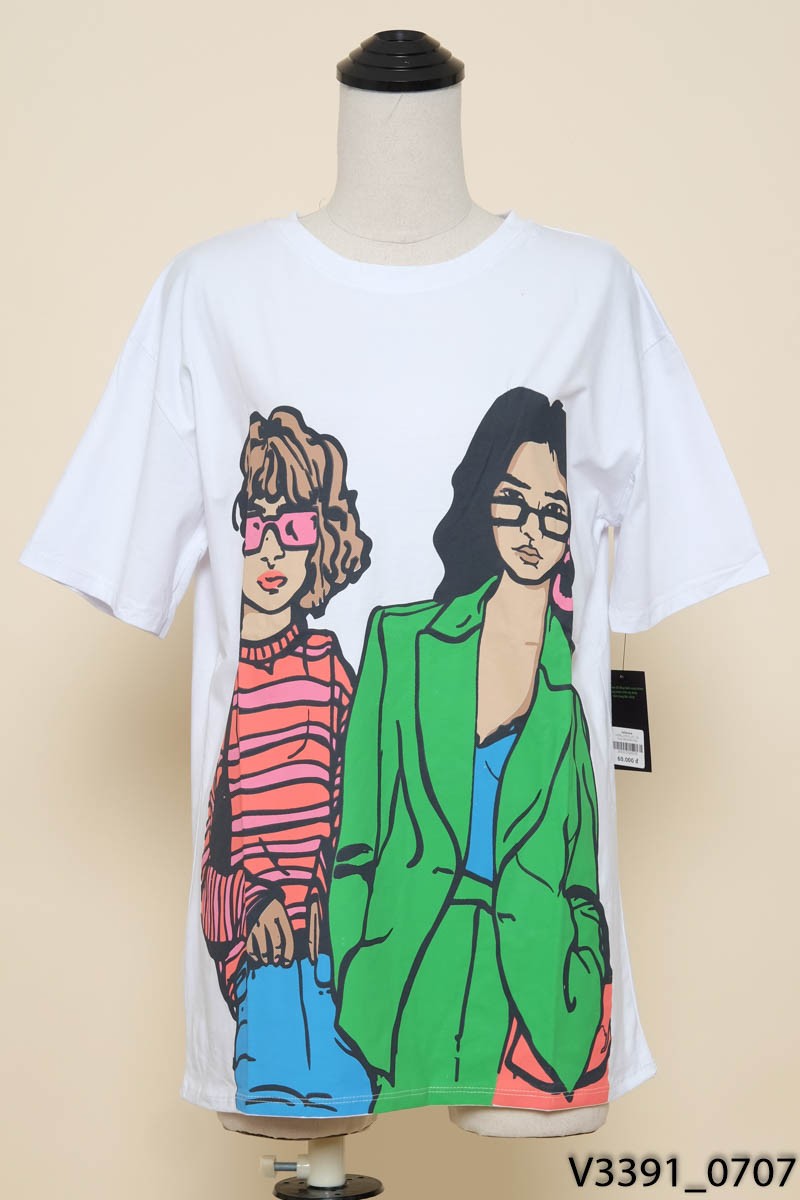 Áo thun chữ hình màu New Tags