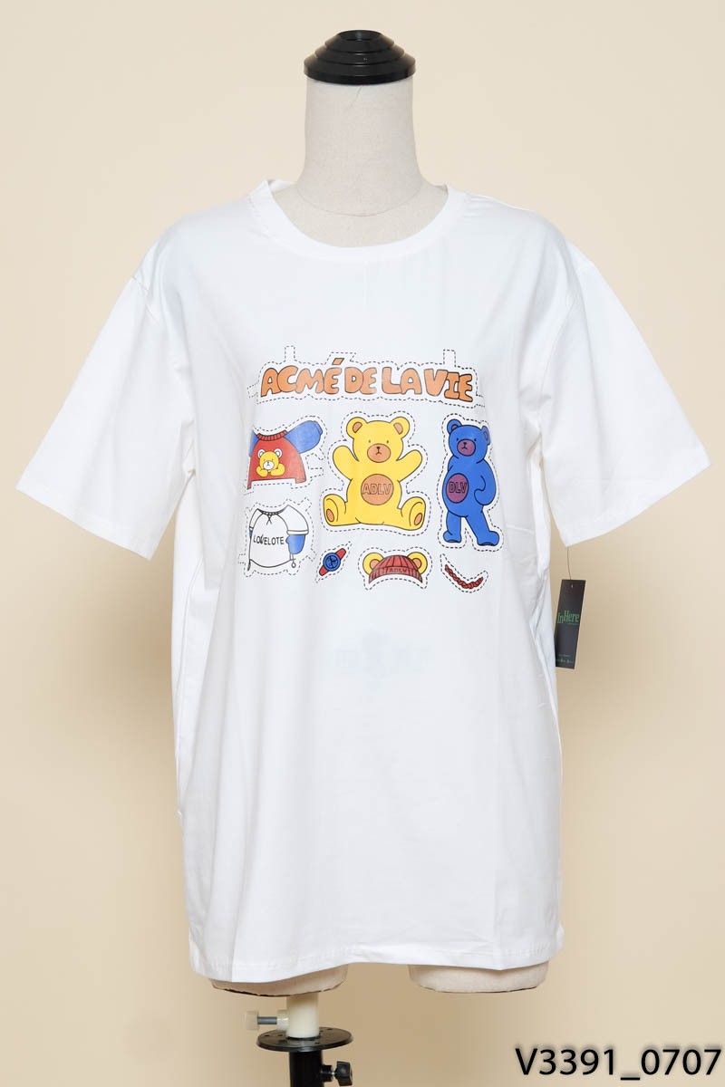 Áo trắng chữ gấu New Tags