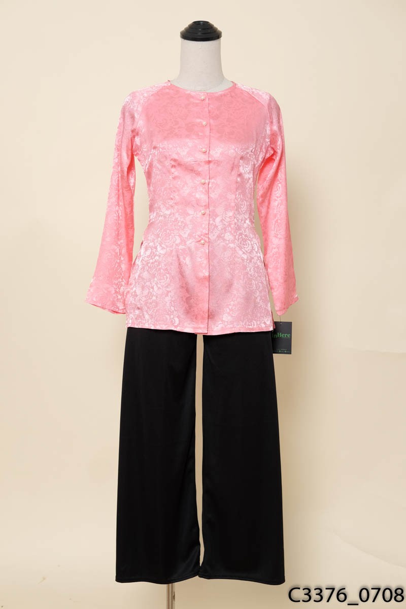 BÀ BA VỌNG NGUYỆT - Set áo bà ba hồng New Tags