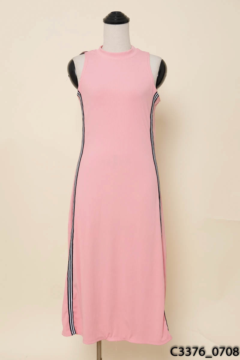 Đầm hồng sát nách New Tags