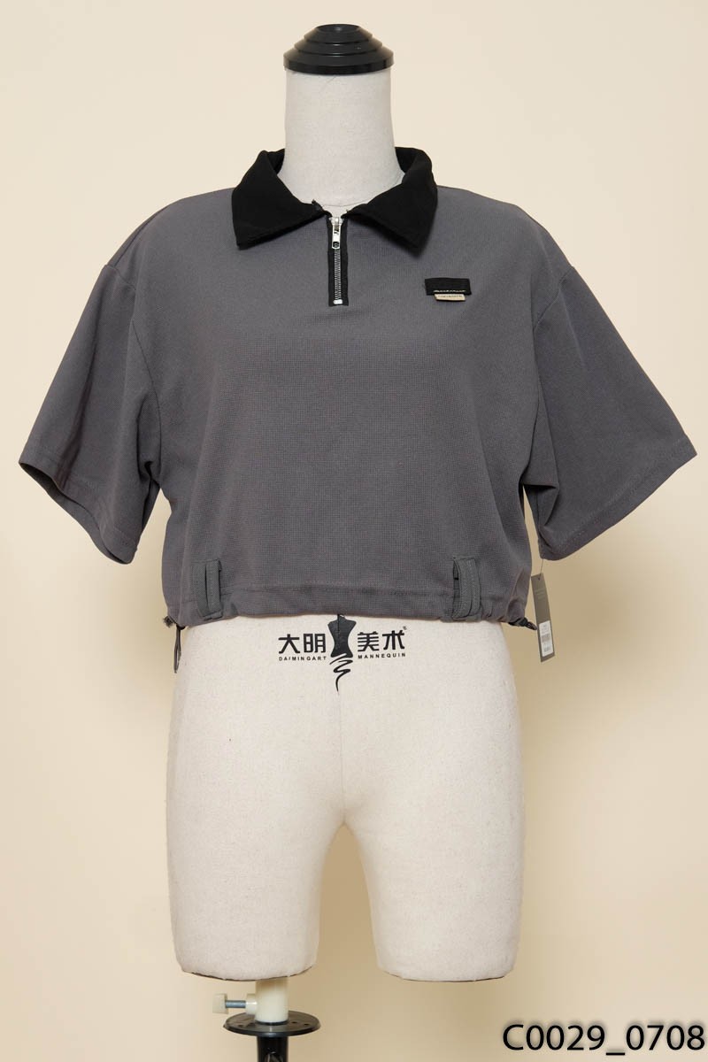 Áo croptop xám