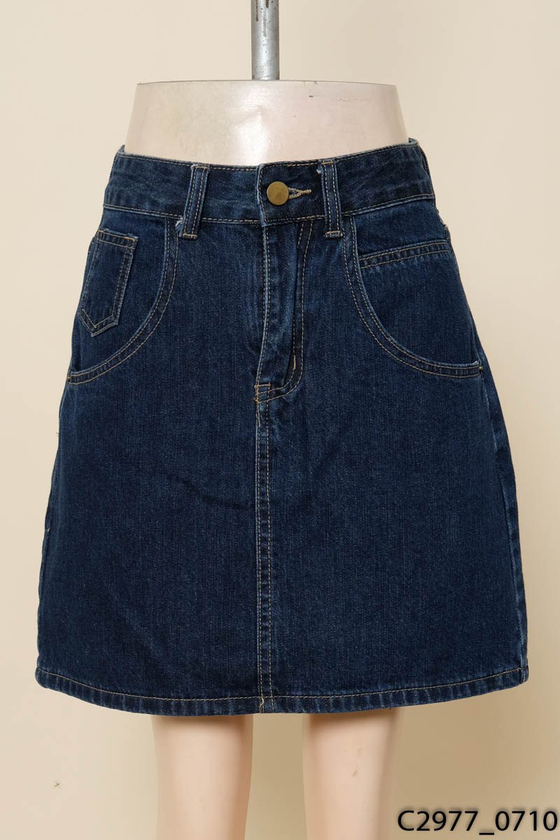 Chân váy jeans xanh