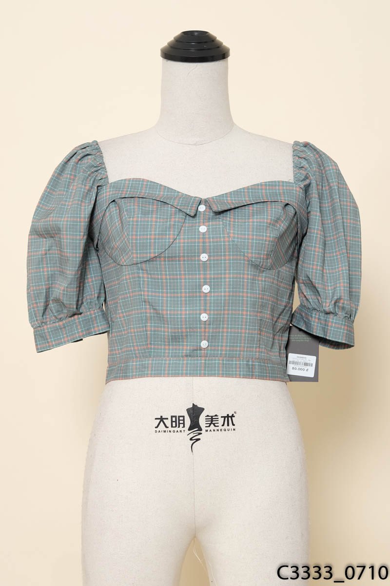 Áo xanh cộc tay Shein