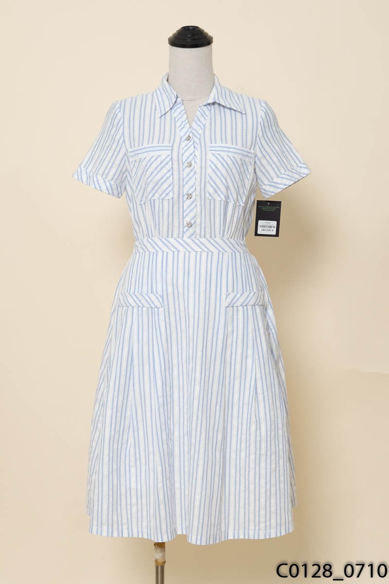 Đầm sọc xanh Beaute by V