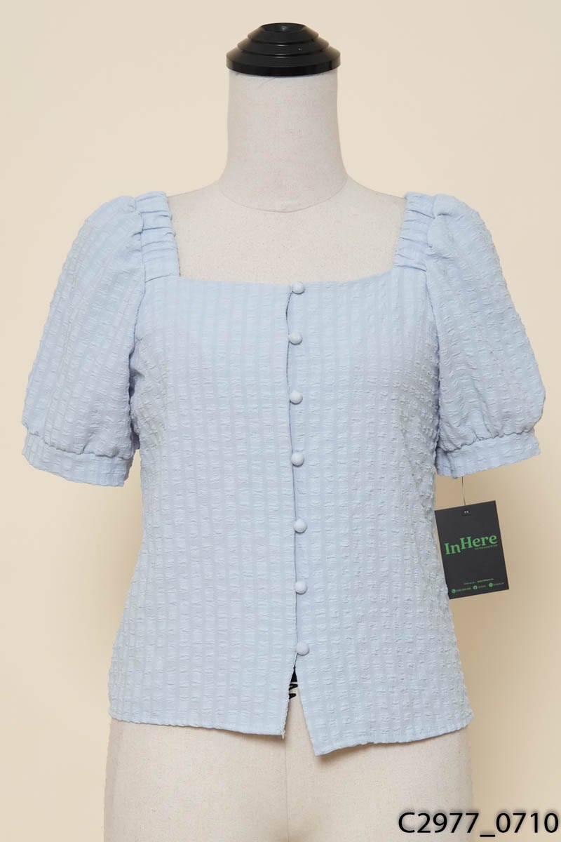 Áo xanh cộc tay